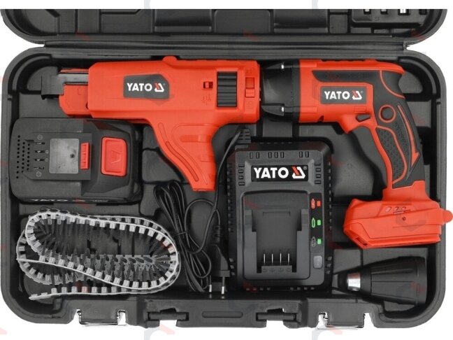 Akumuliatorinis juostinis suktuvas gipro kartonui | 18 V | 4 Ah (YT-82075) 12 Akumuliatorinis juostinis suktuvas gipro kartonui | 18 V | 4 Ah (YT-82075) 12