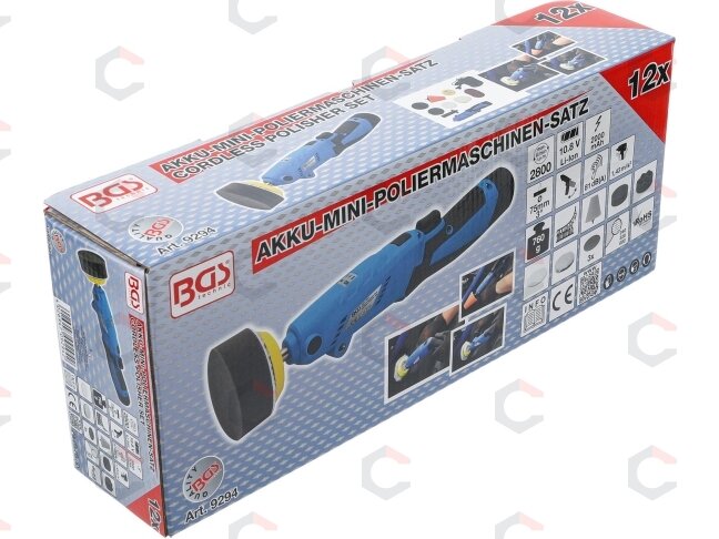 Akumuliatorinis poliruoklis | su rinkiniu | max. 2800 rpm | 12 V | 1500 mAh (9294) 8 Akumuliatorinis poliruoklis | su rinkiniu | max. 2800 rpm | 12 V | 1500 mAh (9294) 8