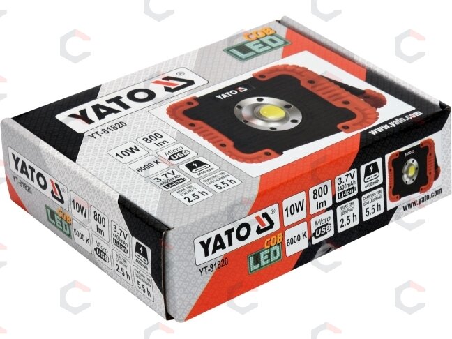Akumuliatorinis šviesos diodų prožektorius | 10W COB LED | 800 lm (YT-81820) 3