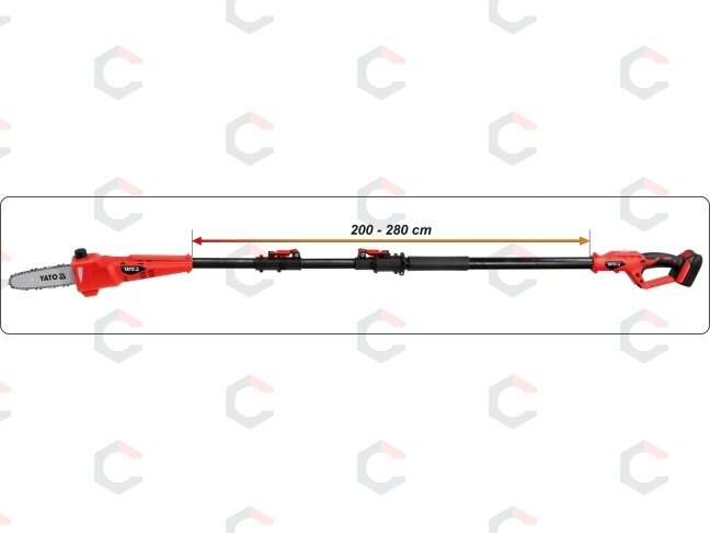 Akumuliatorinis teleskopinis grandininis pjūklas | 18V 200-280 cm (YT-82836) 4