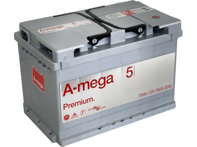 Akumuliatorius A-Mega Premium 12V 78Ah 760A EN (5MP78R) Akumuliatorius A-Mega Premium 12V 78Ah 760A EN (5MP78R)