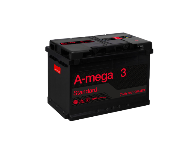 Akumuliatorius A-Mega Standard 12V 77Ah 720A EN (3MS77R) Akumuliatorius A-Mega Standard 12V 77Ah 720A EN (3MS77R)