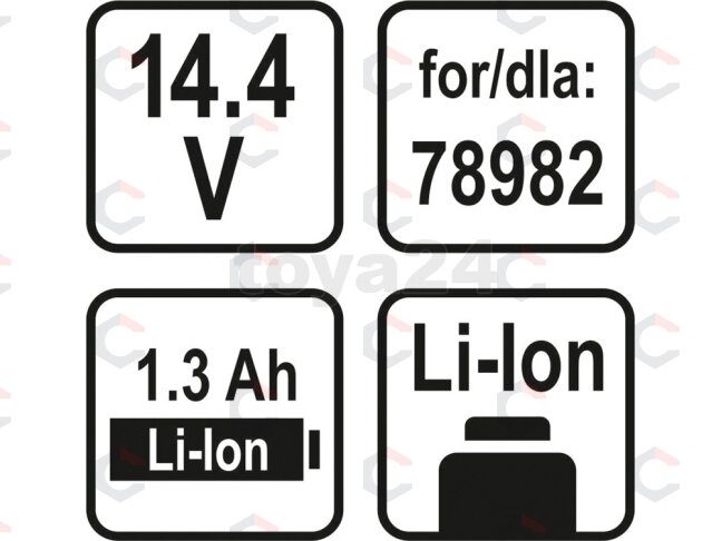 Akumuliatorius LI-ION 14,4V 1,3AH (78986) 3 Akumuliatorius LI-ION 14,4V 1,3AH (78986) 3