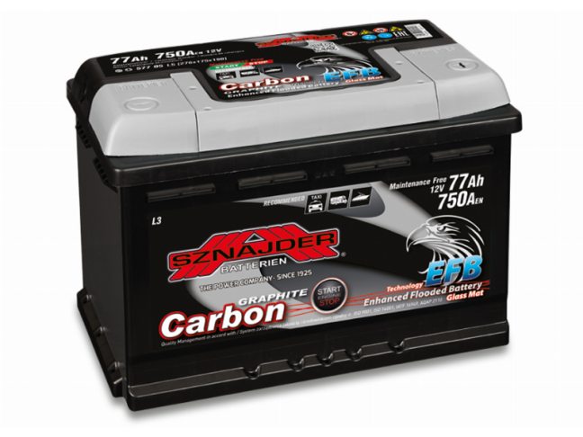 Akumuliatorius Sznajder START-STOP CARBON EFB | 12V 77Ah 750A EN (SZEFB77R) Akumuliatorius Sznajder START-STOP CARBON EFB | 12V 77Ah 750A EN (SZEFB77R)