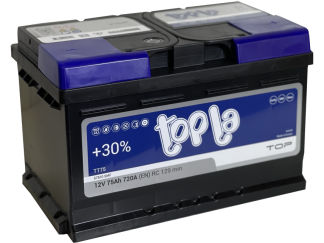 Akumuliatorius Topla TOP | 12V 75Ah | 720A EN (TTM75R) Akumuliatorius Topla TOP | 12V 75Ah | 720A EN (TTM75R)