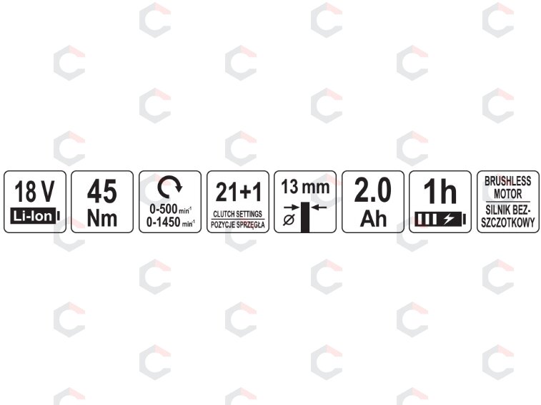 Akumuliatorinis bešepetėlinis gręžtuvas 18V 45NM | 2Ah (YT-827788) 5
