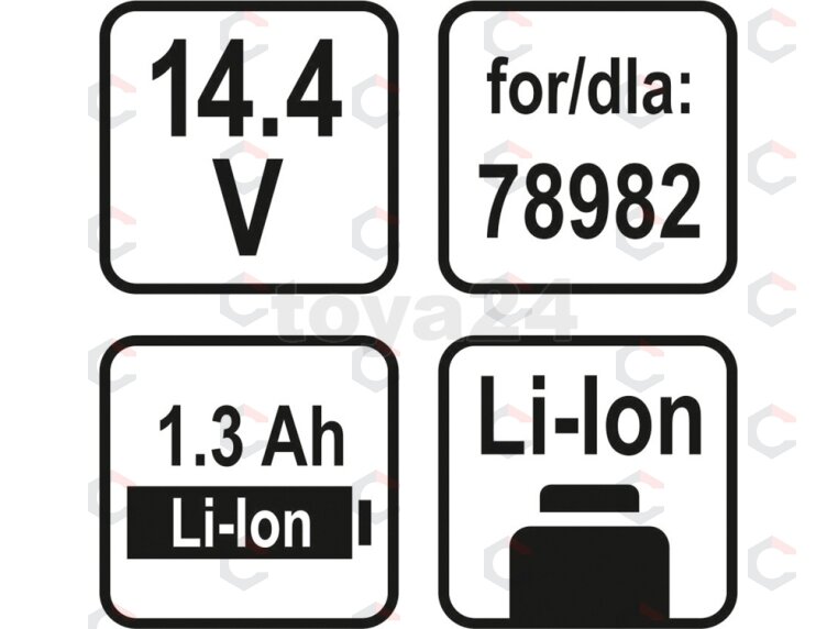 Akumuliatorius LI-ION 14,4V 1,3AH (78986) 3 Akumuliatorius LI-ION 14,4V 1,3AH (78986) 3