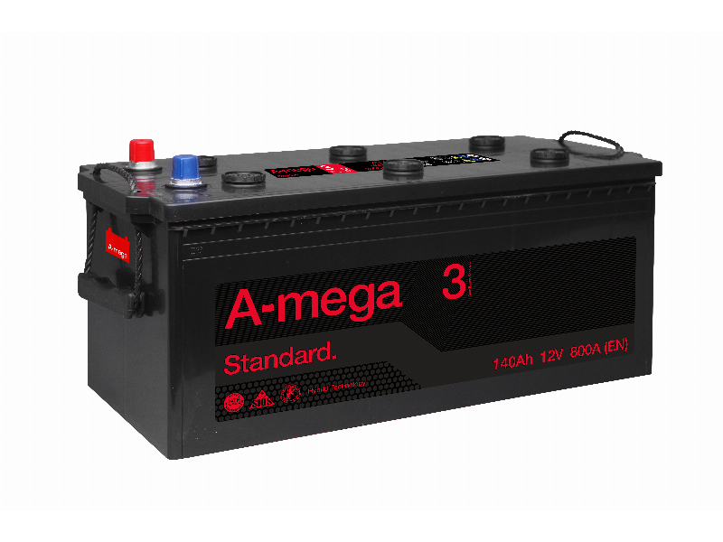Akumuliatorius A-Mega Standard 12V 140Ah 800A EN (3MS140(3)) Akumuliatorius A-Mega Standard 12V 140Ah 800A EN (3MS140(3))