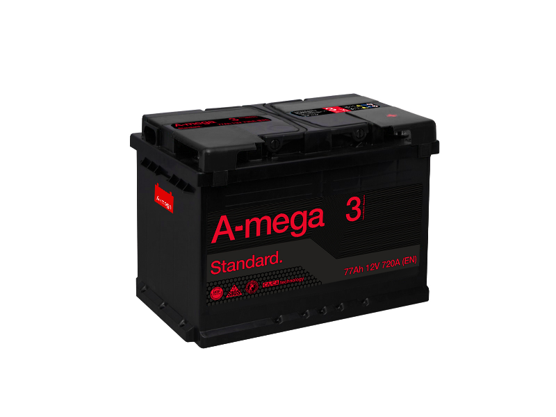 Akumuliatorius A-Mega Standard 12V 77Ah 720A EN (3MS77R) Akumuliatorius A-Mega Standard 12V 77Ah 720A EN (3MS77R)