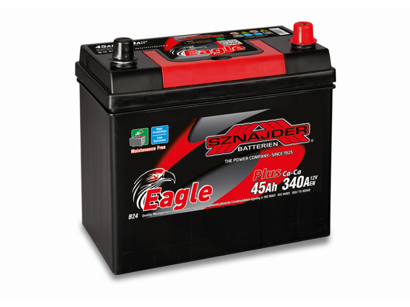 Akumuliatorius Sznajder EAGLE PLUS | 12V 45Ah 340A EN (SZE-A-45R)