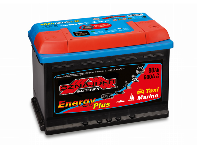Akumuliatorius Sznajder PLUS MARINE | 12 V 80 Ah 600 A EN (SZPM80R)