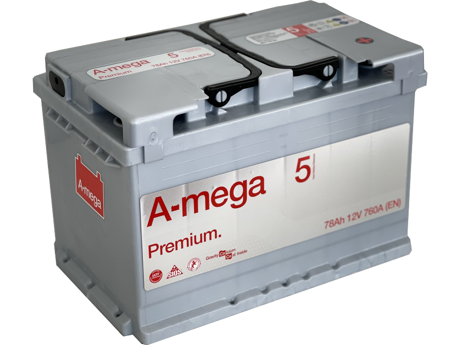 Akumuliatorius A-Mega Premium 12V 78Ah 760A EN (5MP78R) Akumuliatorius A-Mega Premium 12V 78Ah 760A EN (5MP78R)