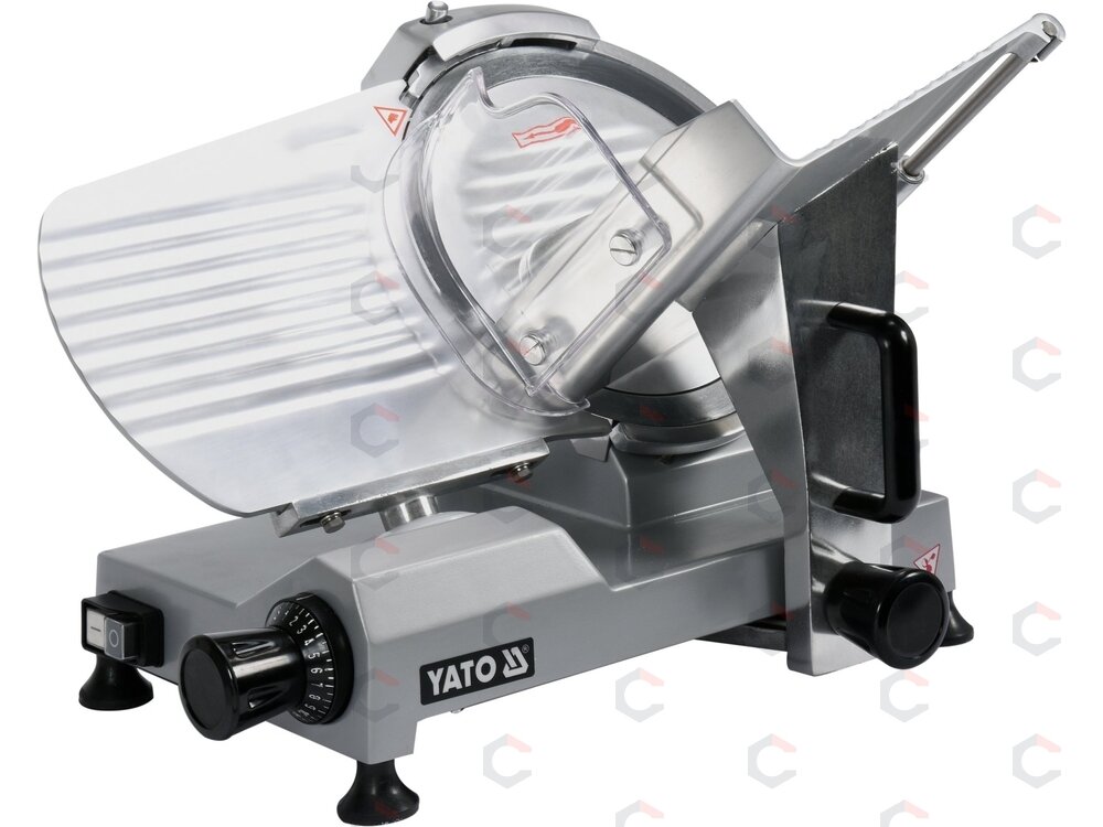 Pusiau automatinė mėsos pjaustyklė | 250 mm | galąstuvas (YG-03125) Pusiau automatinė mėsos pjaustyklė | 250 mm | galąstuvas (YG-03125)