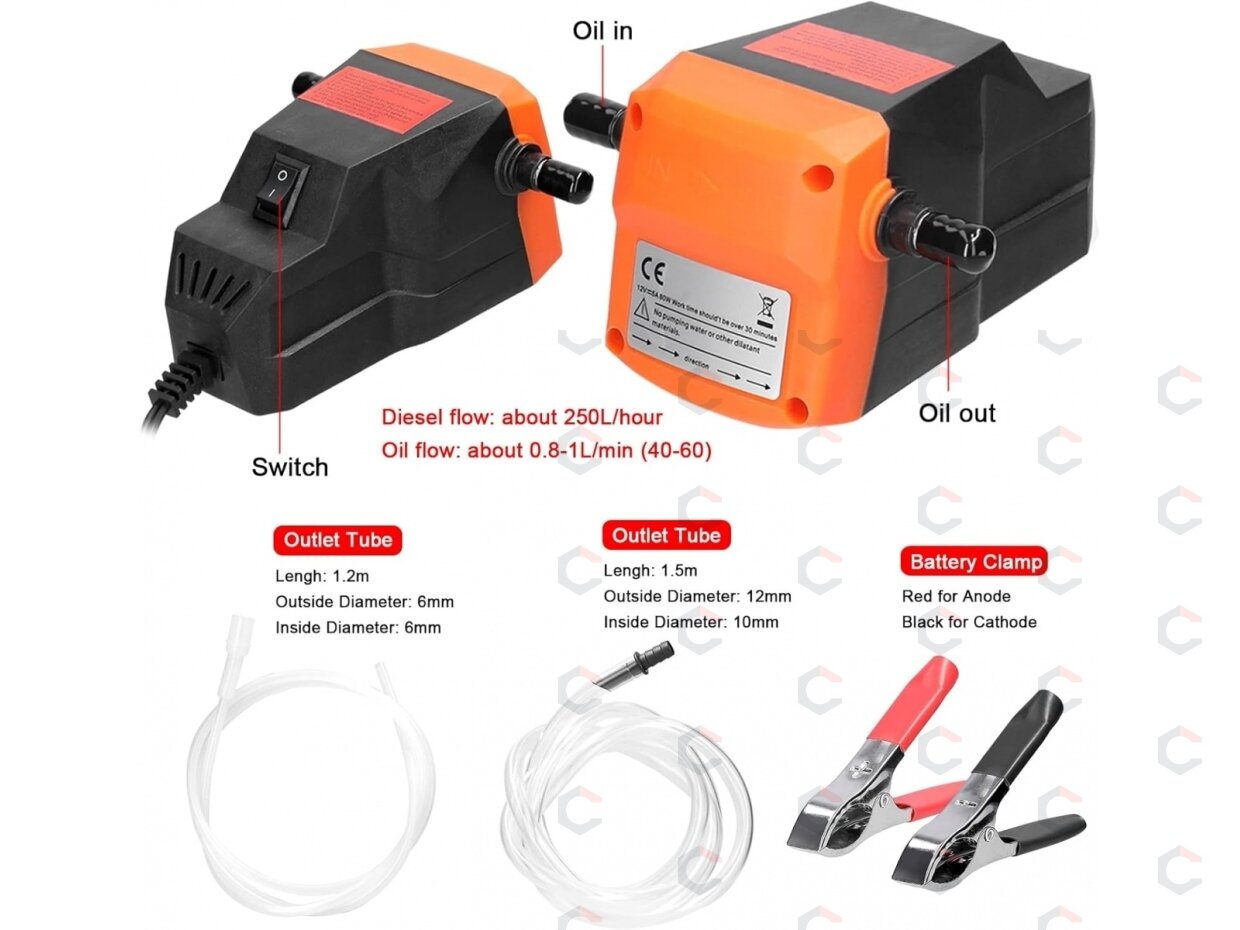 Alyvos ir dyzelino išsiurbimo siurblys | 12 V | 60–80 W (EP12C) 2