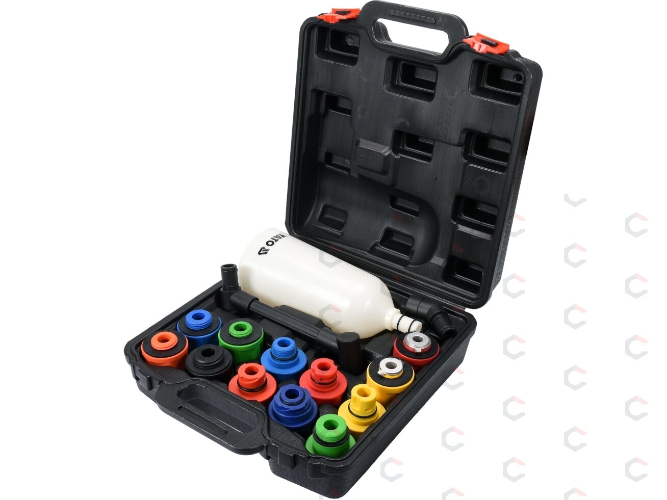 Alyvos piltuvo adapterių rinkinys | Plastikinis tipas | 15 vnt. (YT-06919) 1 Alyvos piltuvo adapterių rinkinys | Plastikinis tipas | 15 vnt. (YT-06919) 1