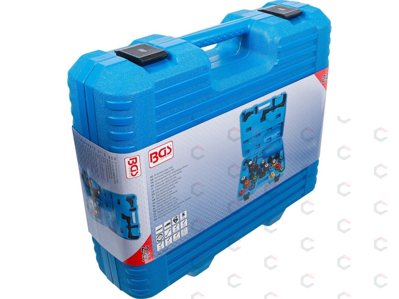 Alyvos piltuvo adapterių rinkinys | Plastikinis tipas | 24 vnt. (72213) 8 Alyvos piltuvo adapterių rinkinys | Plastikinis tipas | 24 vnt. (72213) 8