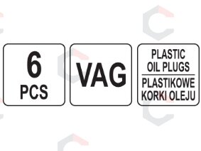 T formos raktas su alyvos išleidimo kamščiais | VAG | 6 vnt. (YT-05994) 4 T formos raktas su alyvos išleidimo kamščiais | VAG | 6 vnt. (YT-05994) 4