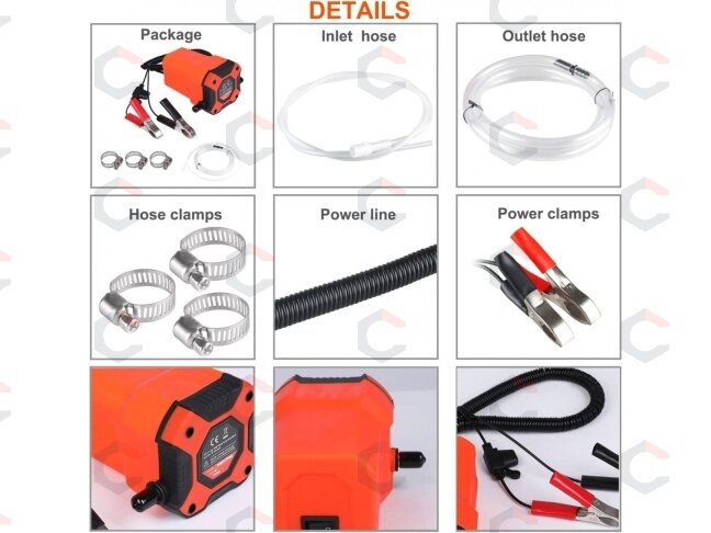 Alyvos ir dyzelino išsiurbimo siurblys | 12 V | 80 W (EP12B) 1 Alyvos ir dyzelino išsiurbimo siurblys | 12 V | 80 W (EP12B) 1