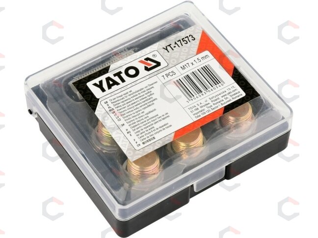 Alyvos išleidimo srauto remonto komplektas | M17 x 1,5 mm (YT-17573) 2 Alyvos išleidimo srauto remonto komplektas | M17 x 1,5 mm (YT-17573) 2