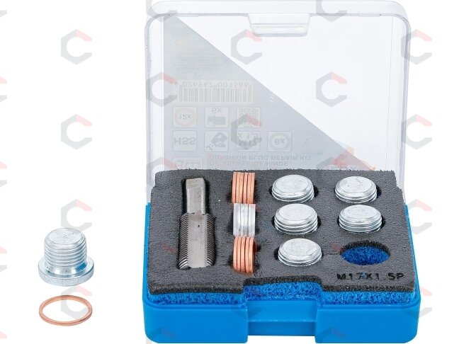 Alyvos išleidimo sriegio remonto komplektas | M17 x 1,5 mm (158) 1 Alyvos išleidimo sriegio remonto komplektas | M17 x 1,5 mm (158) 1