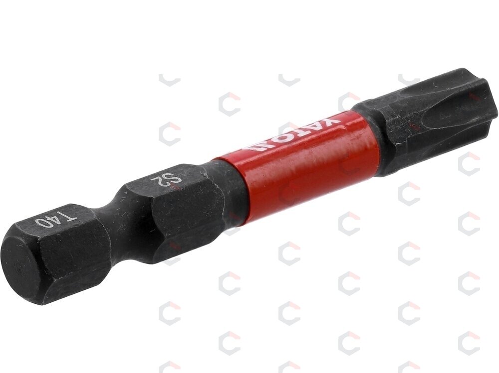 Antgaliai smūginiai | 6,3 mm (1/4") | S2 | T-Star (Torx) T40 | 2 vnt. (YT-78057) 2 Antgaliai smūginiai | 6,3 mm (1/4") | S2 | T-Star (Torx) T40 | 2 vnt. (YT-78057) 2