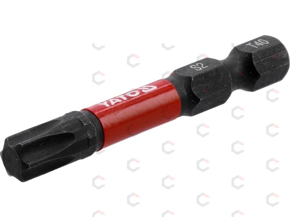 Antgaliai smūginiai | 6,3 mm (1/4") | S2 | T-Star (Torx) T40 | 2 vnt. (YT-78057) 1 Antgaliai smūginiai | 6,3 mm (1/4") | S2 | T-Star (Torx) T40 | 2 vnt. (YT-78057) 1