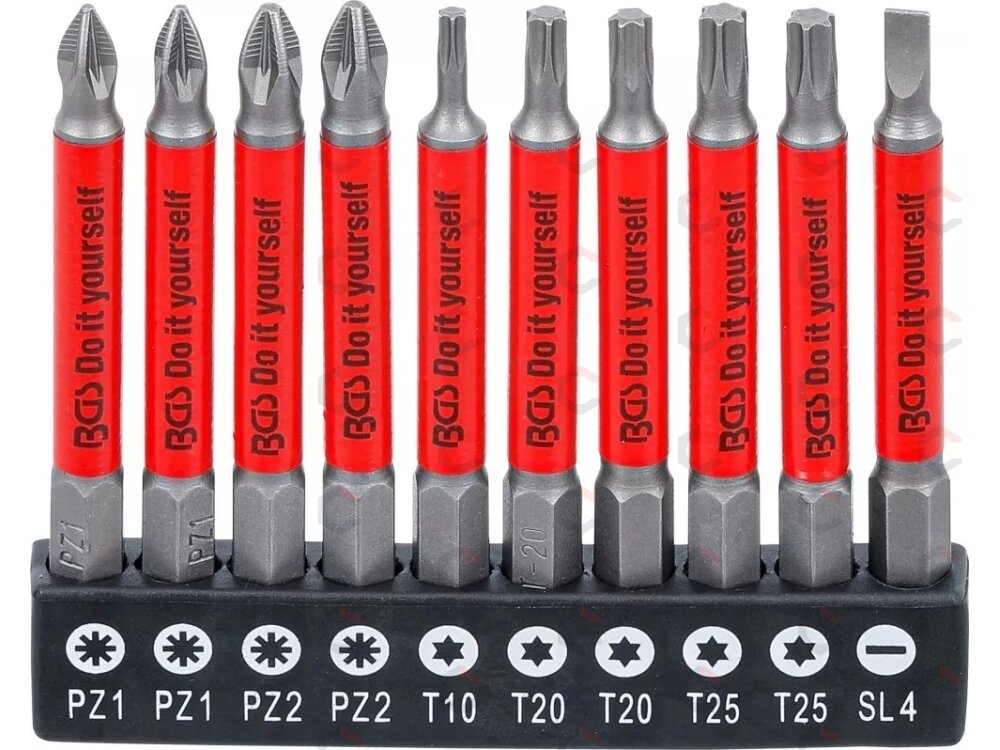Neslystantys magnetiniai sukimo antgaliai | PZ, T ir SL profiliai | 1/4" | 70 mm | 10 vnt. (4831) 1