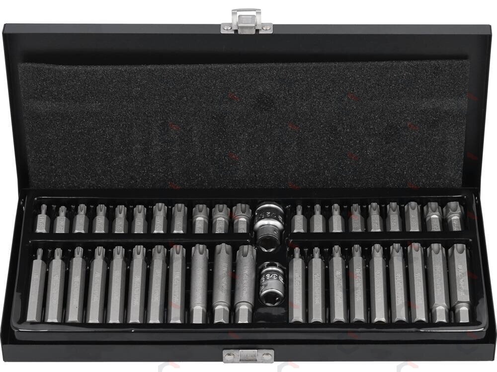 Antgalių rinkinys | Ribe / T-Star (Torx) su skyle | 42 vnt (YT-0420) 1 Antgalių rinkinys | Ribe / T-Star (Torx) su skyle | 42 vnt (YT-0420) 1