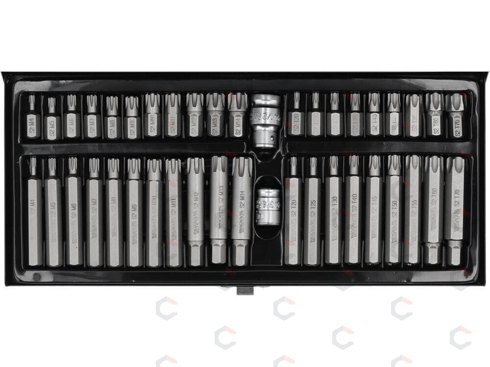 Antgalių rinkinys | Ribe / T-Star (Torx) su skyle | 42 vnt (YT-0420) 2 Antgalių rinkinys | Ribe / T-Star (Torx) su skyle | 42 vnt (YT-0420) 2