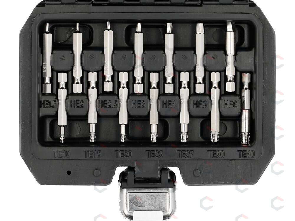 Antgalių rinkinys | sugadintiems T-Star (Torx) ir Hex | 19 vnt. (YT-04584) 2 Antgalių rinkinys | sugadintiems T-Star (Torx) ir Hex | 19 vnt. (YT-04584) 2