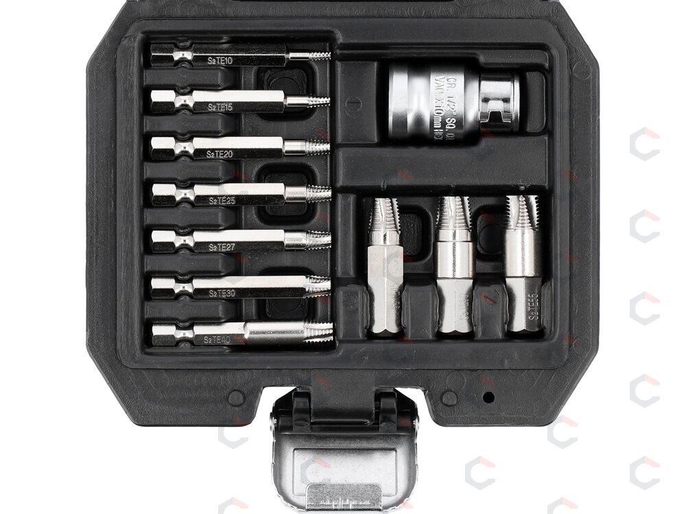 Antgalių rinkinys | sugadintiems T-Star (Torx) su skyle | 11 vnt. (YT-04582) Antgalių rinkinys | sugadintiems T-Star (Torx) su skyle | 11 vnt. (YT-04582)