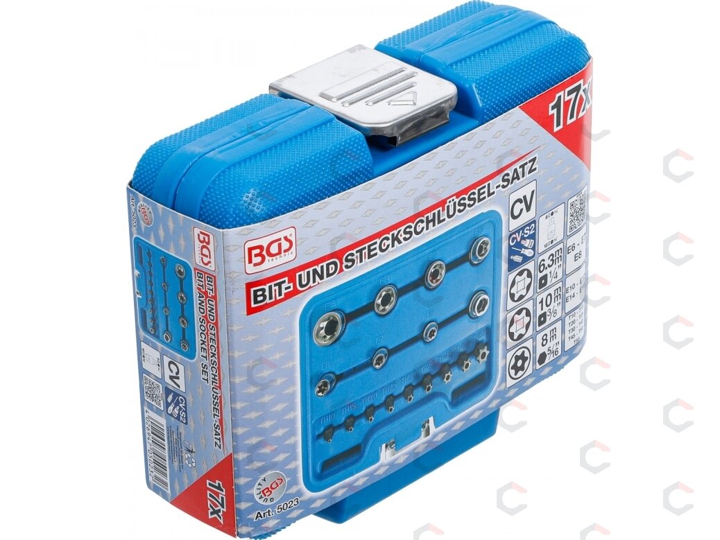 Antgalių rinkinys | E-Type / T-Star (Torx) | 17 vnt. (5023) 2