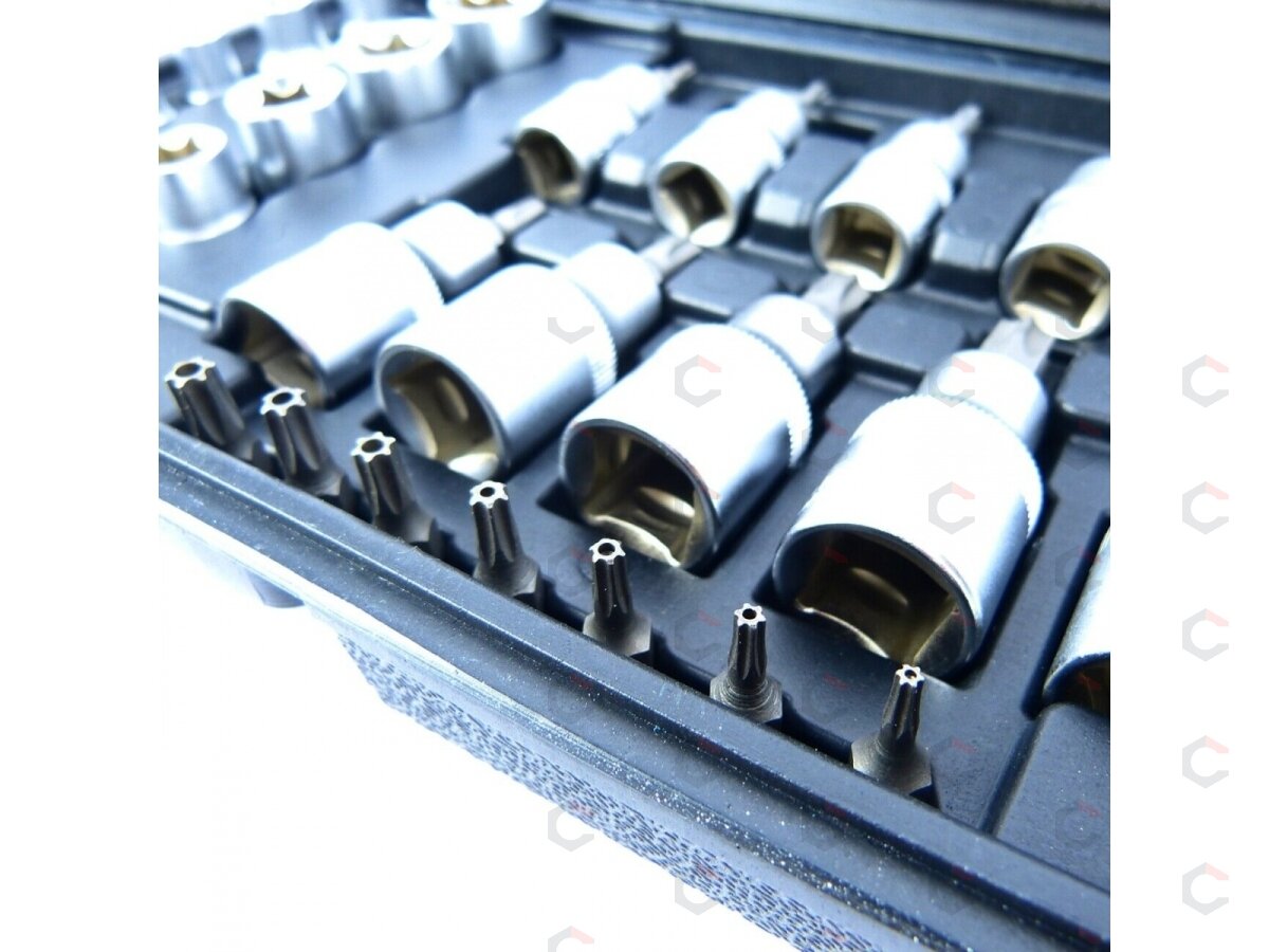 Antgalių ir galvučių rinkinys | E-Star E4-E20 / T8-T55 | 6.3 mm (1/4") / 10 mm (3/8") / 12,5 mm (1/2") | 30 vnt. (SK-TS30) 2
