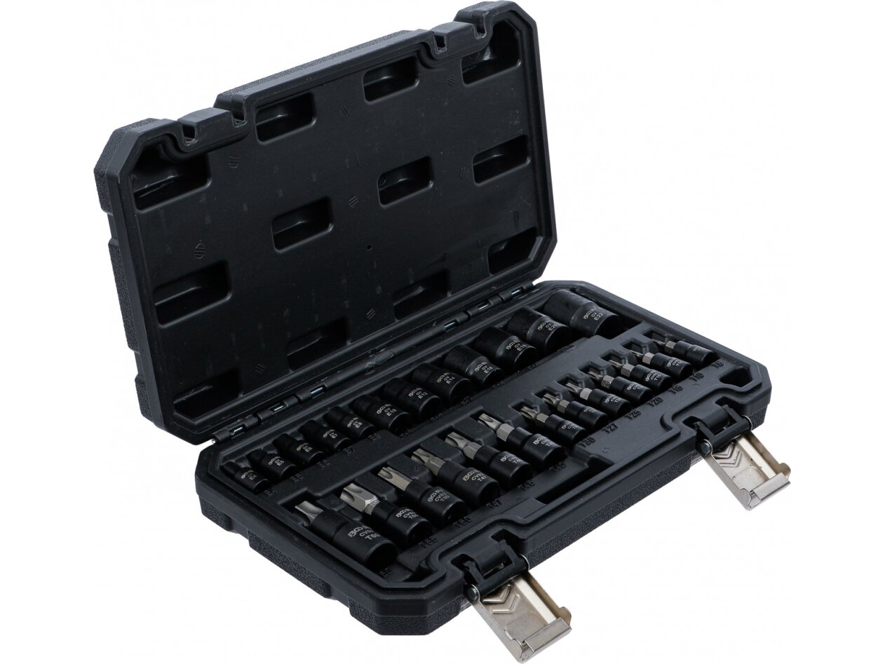 Torx ir E-Torx galvučių rinkinys | 1/4", 3/8", 1/2" | 25 vnt. (20124)