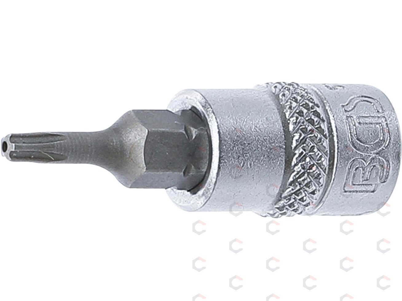 Antgalis 1/4" įpresuotas į galvutę su skyle, penkiakampis TS10x38mm (5184-TS10) Antgalis 1/4" įpresuotas į galvutę su skyle, penkiakampis TS10x38mm (5184-TS10)