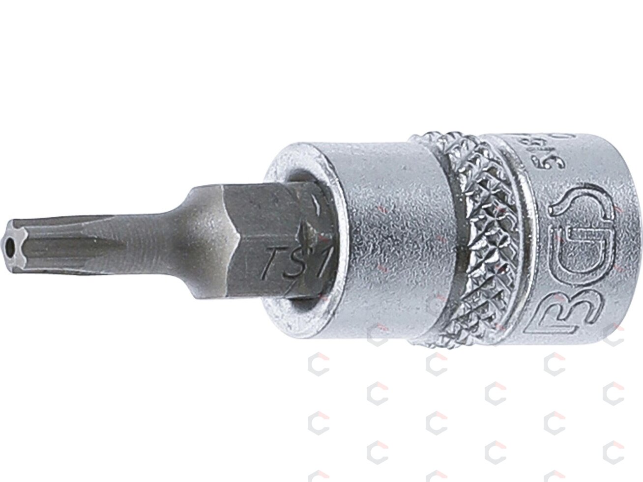 Antgalis 1/4" įpresuotas į galvutę su skyle, penkiakampis TS15x38mm (5184-TS15)
