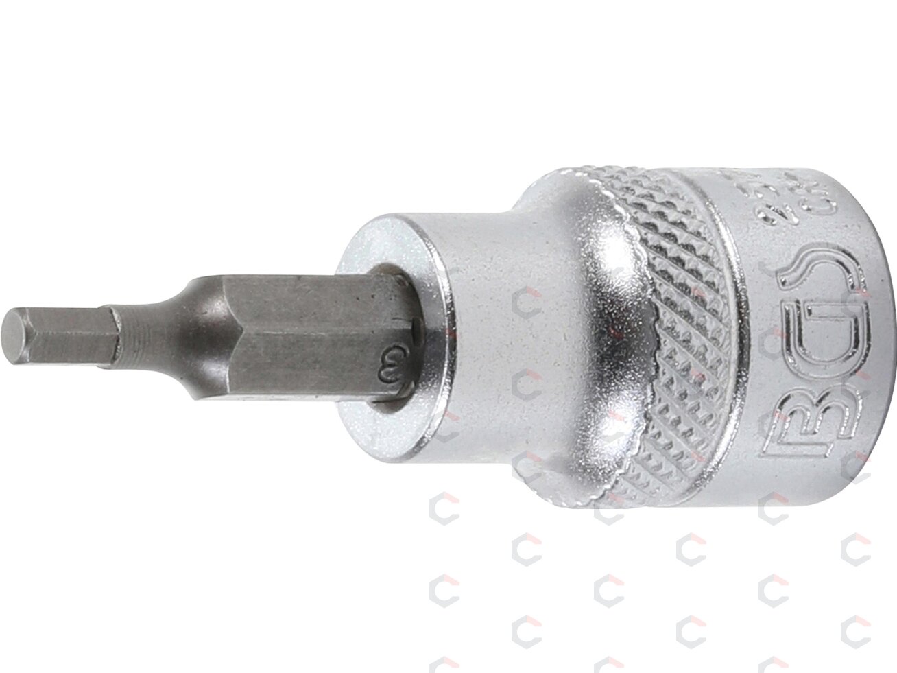 Antgalis įpresuotas į galvutę | 10 mm (3/8") | hex šešiakampis 3 mm (2576) Antgalis įpresuotas į galvutę | 10 mm (3/8") | hex šešiakampis 3 mm (2576)
