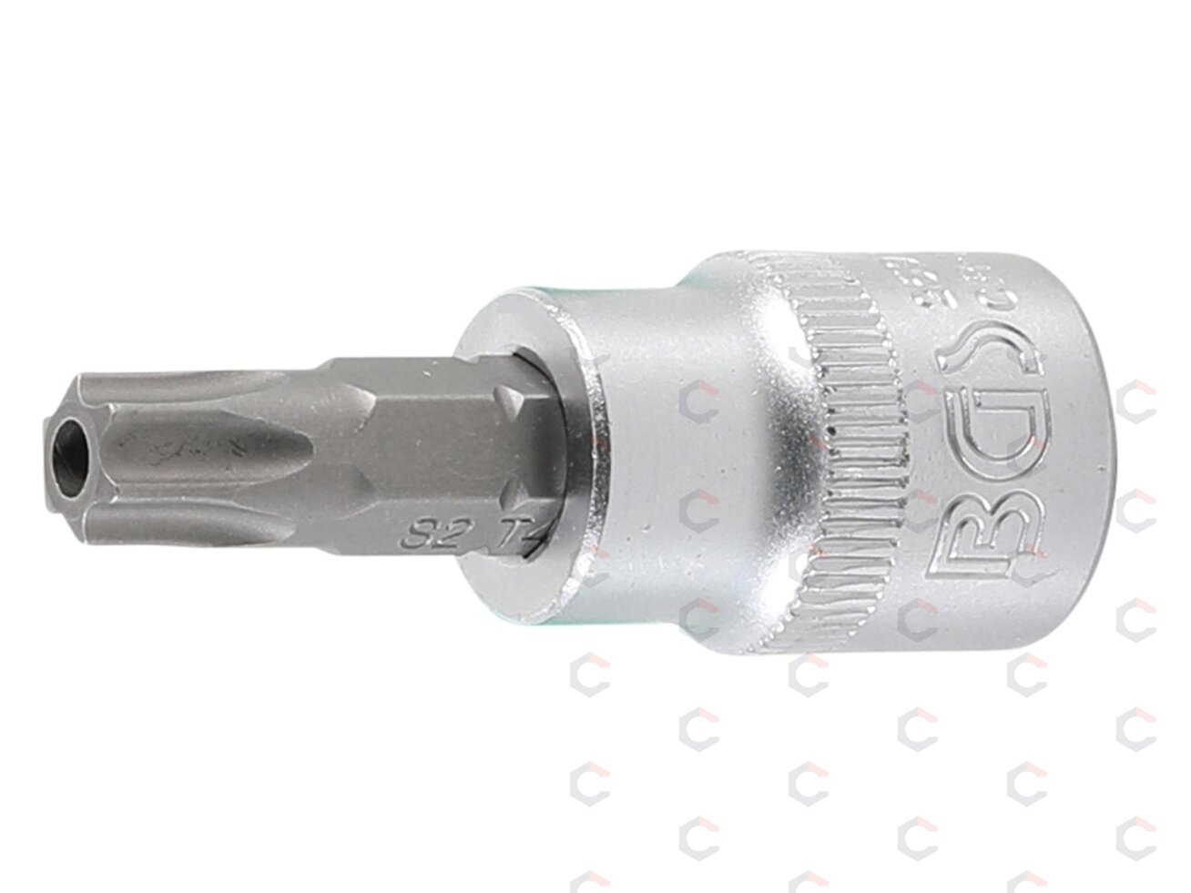 Antgalis įpresuotas į galvutę | 10 mm (3/8") | T-Star su skyle | (Torx) T55 (2599) Antgalis įpresuotas į galvutę | 10 mm (3/8") | T-Star su skyle | (Torx) T55 (2599)