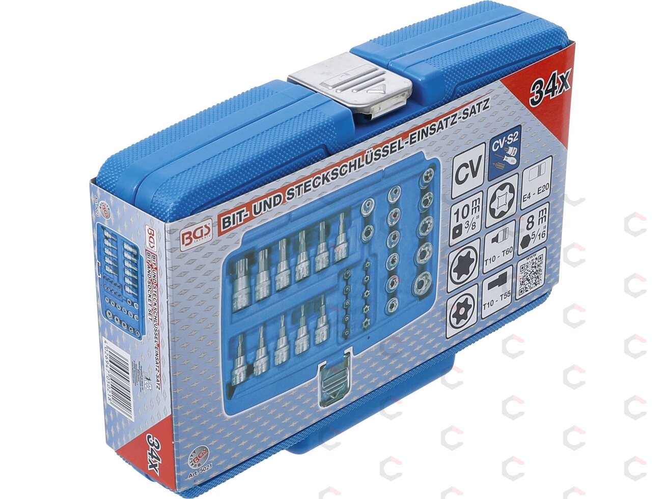 Antgalių ir galvučių rinkinys | 10 mm (3/8") | T-star (Torx) | 34 vnt. (5021) 5 Antgalių ir galvučių rinkinys | 10 mm (3/8") | T-star (Torx) | 34 vnt. (5021) 5
