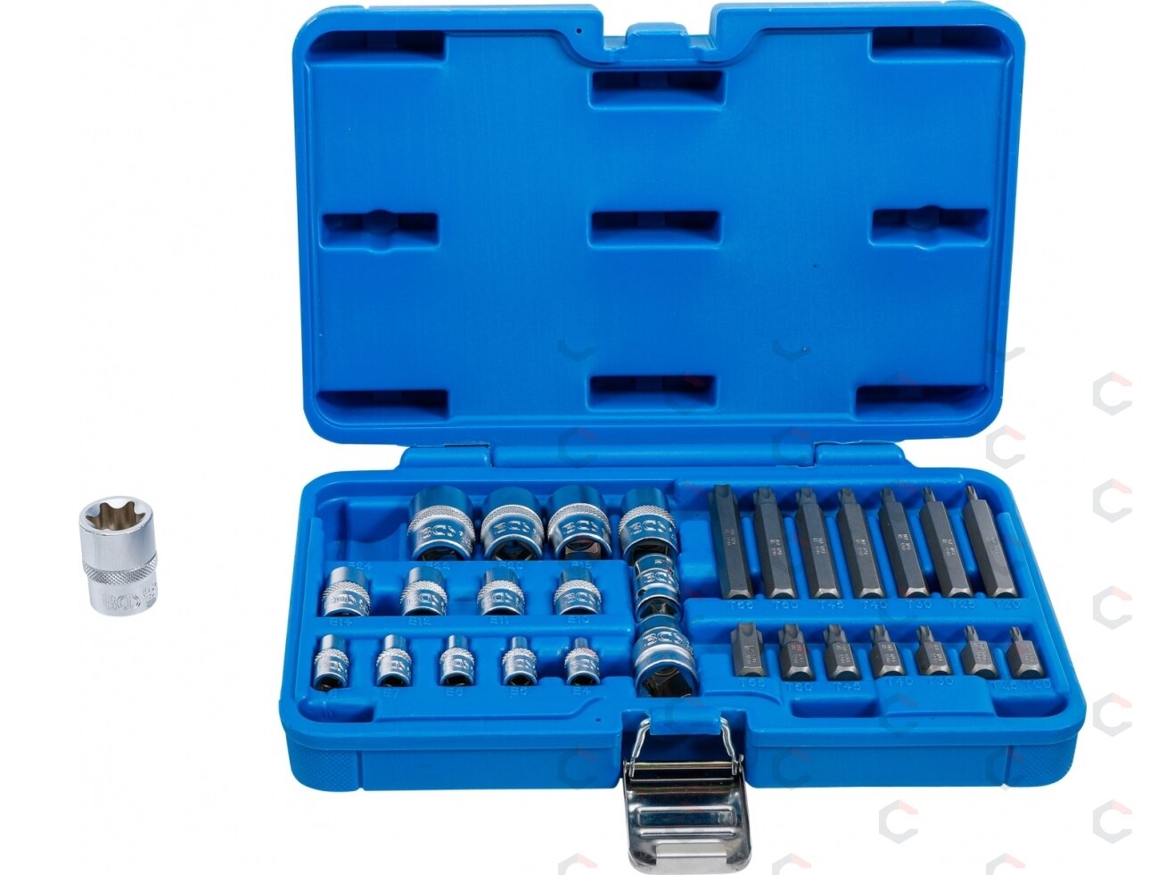Antgalių ir galvučių rinkinys | E-Type / T-Star (Torx) | 30 vnt. (5025) Antgalių ir galvučių rinkinys | E-Type / T-Star (Torx) | 30 vnt. (5025)