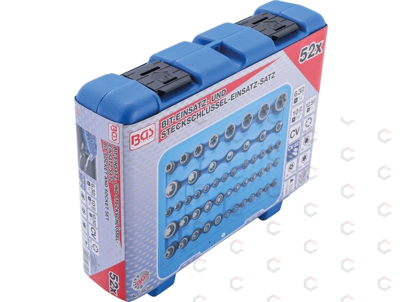 Antgalių ir galvučių rinkinys | E-Type / T-Star (Torx) / T-Star su skyle (Torx) / TP-Star (Torx Plus) | 52 vnt. (9839) 1 Antgalių ir galvučių rinkinys | E-Type / T-Star (Torx) / T-Star su skyle (Torx) / TP-Star (Torx Plus) | 52 vnt. (9839) 1