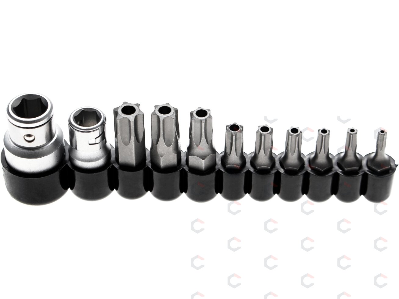 Antgalių komplektas | 10 mm (1/4") / 10 mm (3/8") | T-Star su skylutėmis (Torx) | 11 vnt. (786) Antgalių komplektas | 10 mm (1/4") / 10 mm (3/8") | T-Star su skylutėmis (Torx) | 11 vnt. (786)
