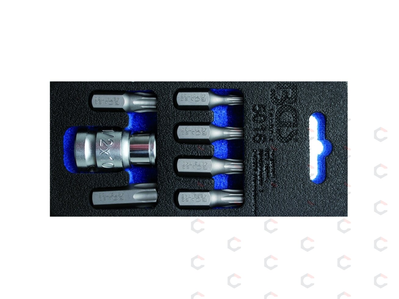 Antgalių komplektas | 10 mm (3/8") | T-Star (Torx) | 7 vnt. (5016) 1 Antgalių komplektas | 10 mm (3/8") | T-Star (Torx) | 7 vnt. (5016) 1
