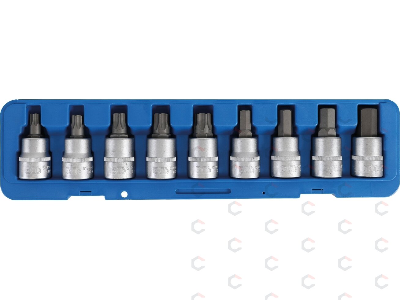 Antgalių rinkinys | 20 mm (3/4") | Šešiakampiai (hex), T-Star (Torx) | 9 vnt. (5189) Antgalių rinkinys | 20 mm (3/4") | Šešiakampiai (hex), T-Star (Torx) | 9 vnt. (5189)