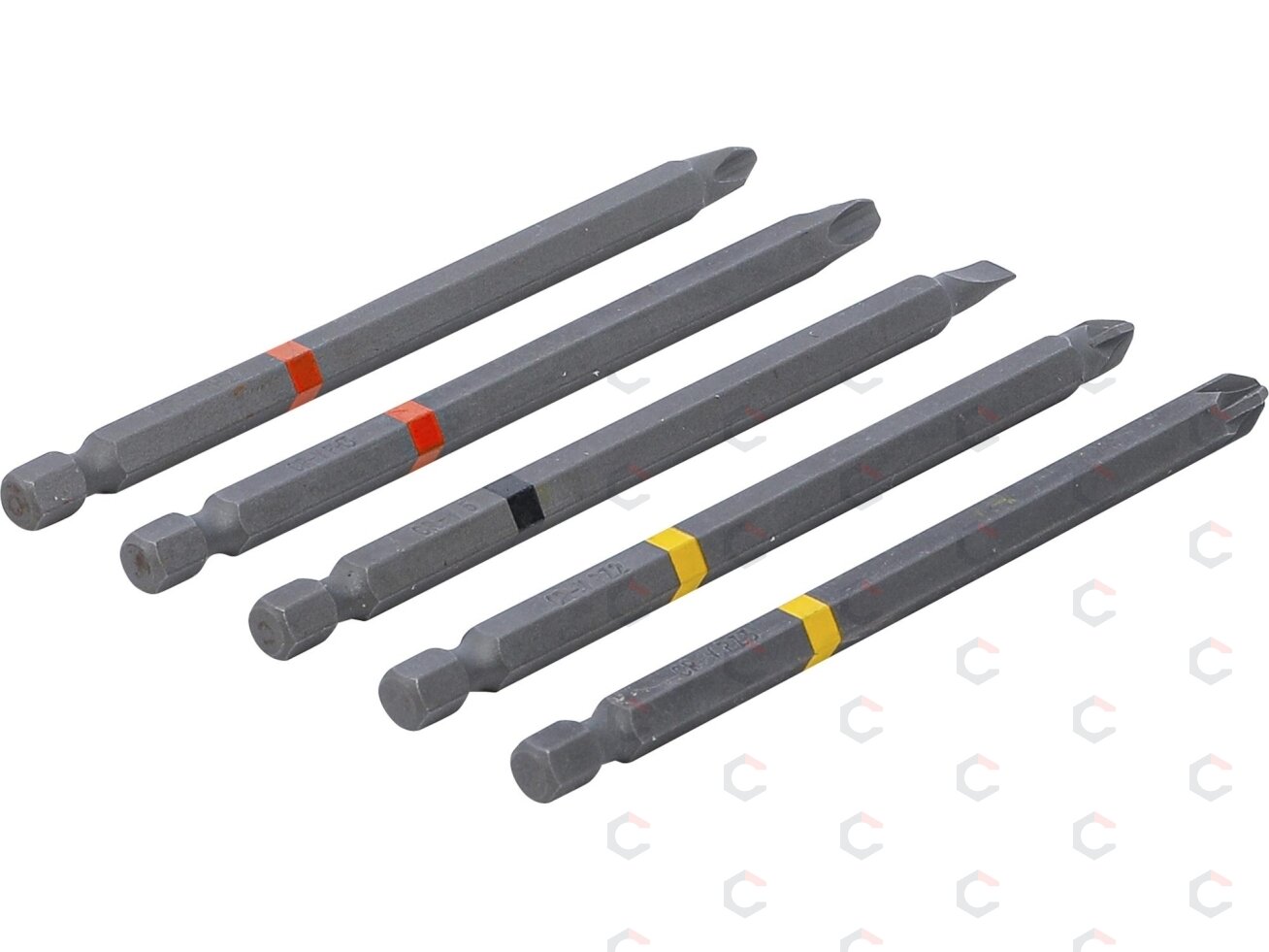 Ilgų sukimo antgalių rinkinys | PH / PZ / SL profiliai | 1/4" | 110 mm | 5 vnt. (4832) 2 Ilgų sukimo antgalių rinkinys | PH / PZ / SL profiliai | 1/4" | 110 mm | 5 vnt. (4832) 2