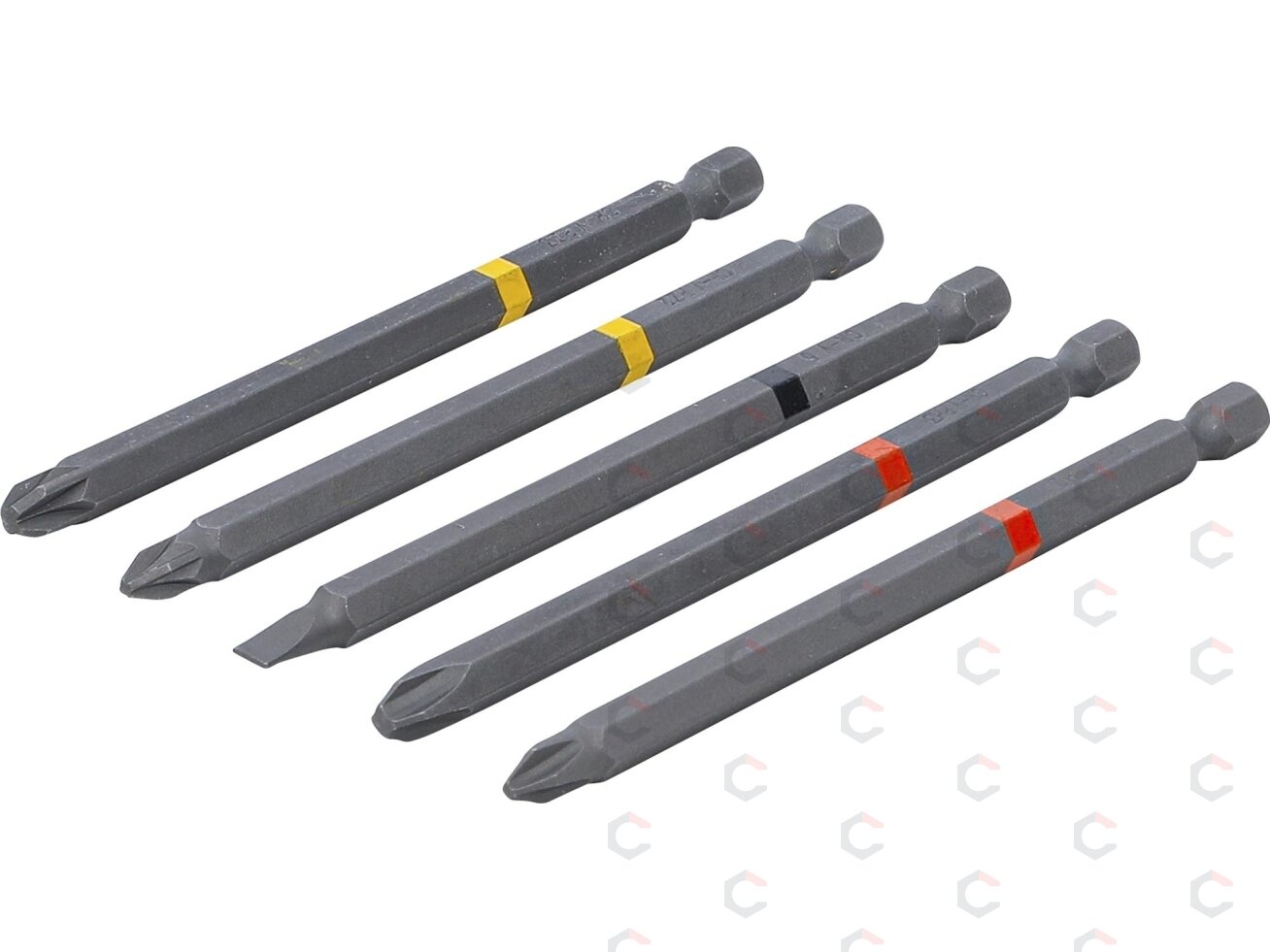 Ilgų sukimo antgalių rinkinys | PH / PZ / SL profiliai | 1/4" | 110 mm | 5 vnt. (4832) Ilgų sukimo antgalių rinkinys | PH / PZ / SL profiliai | 1/4" | 110 mm | 5 vnt. (4832)