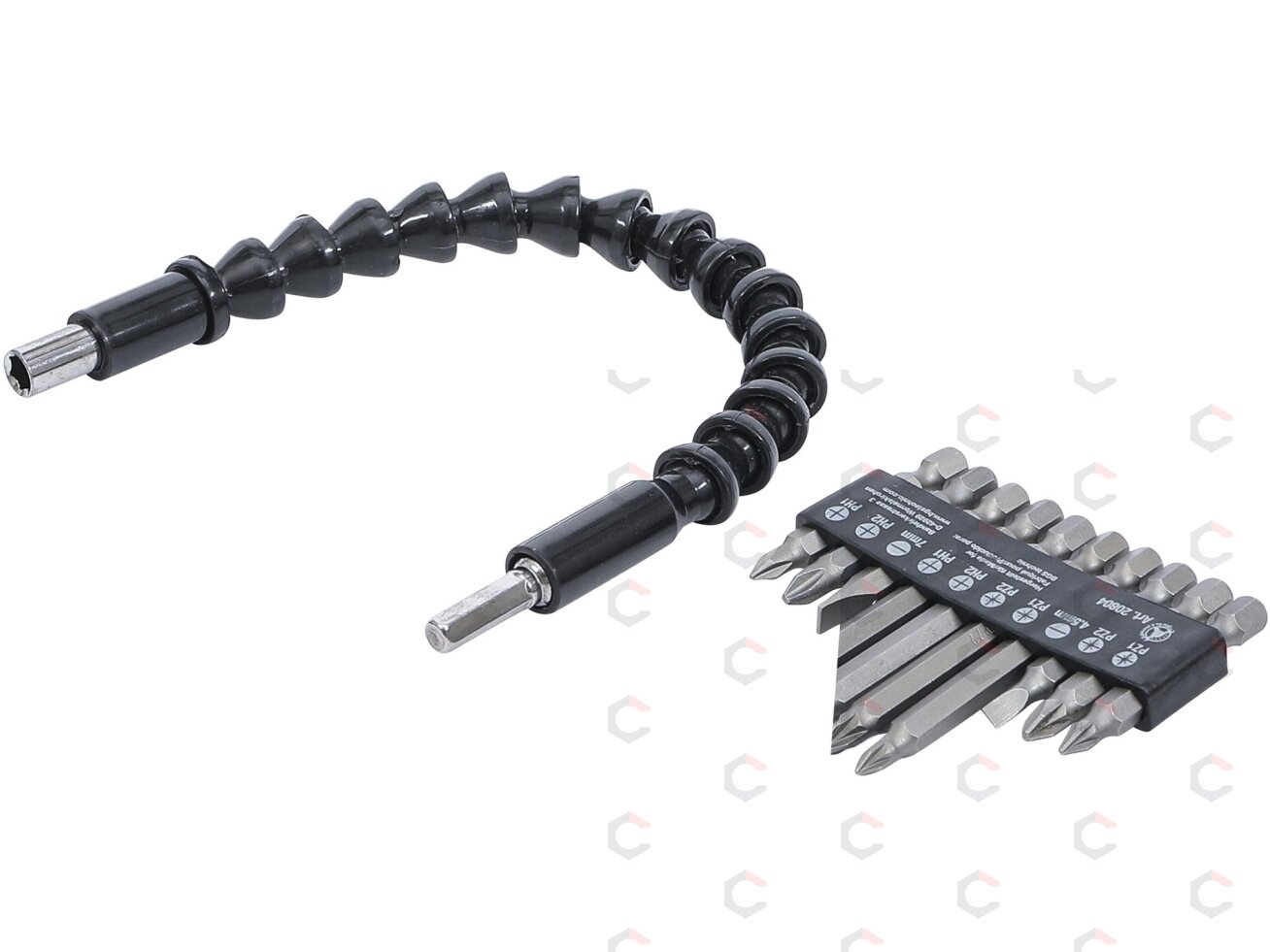 Antgalių rinkinys su lanksčiu ilgintuvu | 6.3 mm (1/4") | 11 vnt. (20804) Antgalių rinkinys su lanksčiu ilgintuvu | 6.3 mm (1/4") | 11 vnt. (20804)
