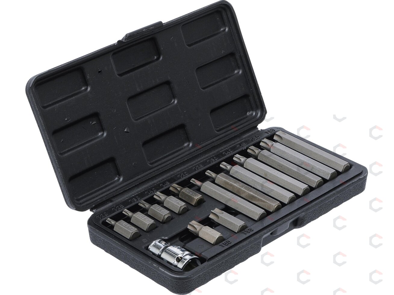 Antgalių rinkinys | trumpas / ilgas | 10 mm (3/8") storio | T-Star (Torx) | 15 vnt. (5040) 1 Antgalių rinkinys | trumpas / ilgas | 10 mm (3/8") storio | T-Star (Torx) | 15 vnt. (5040) 1