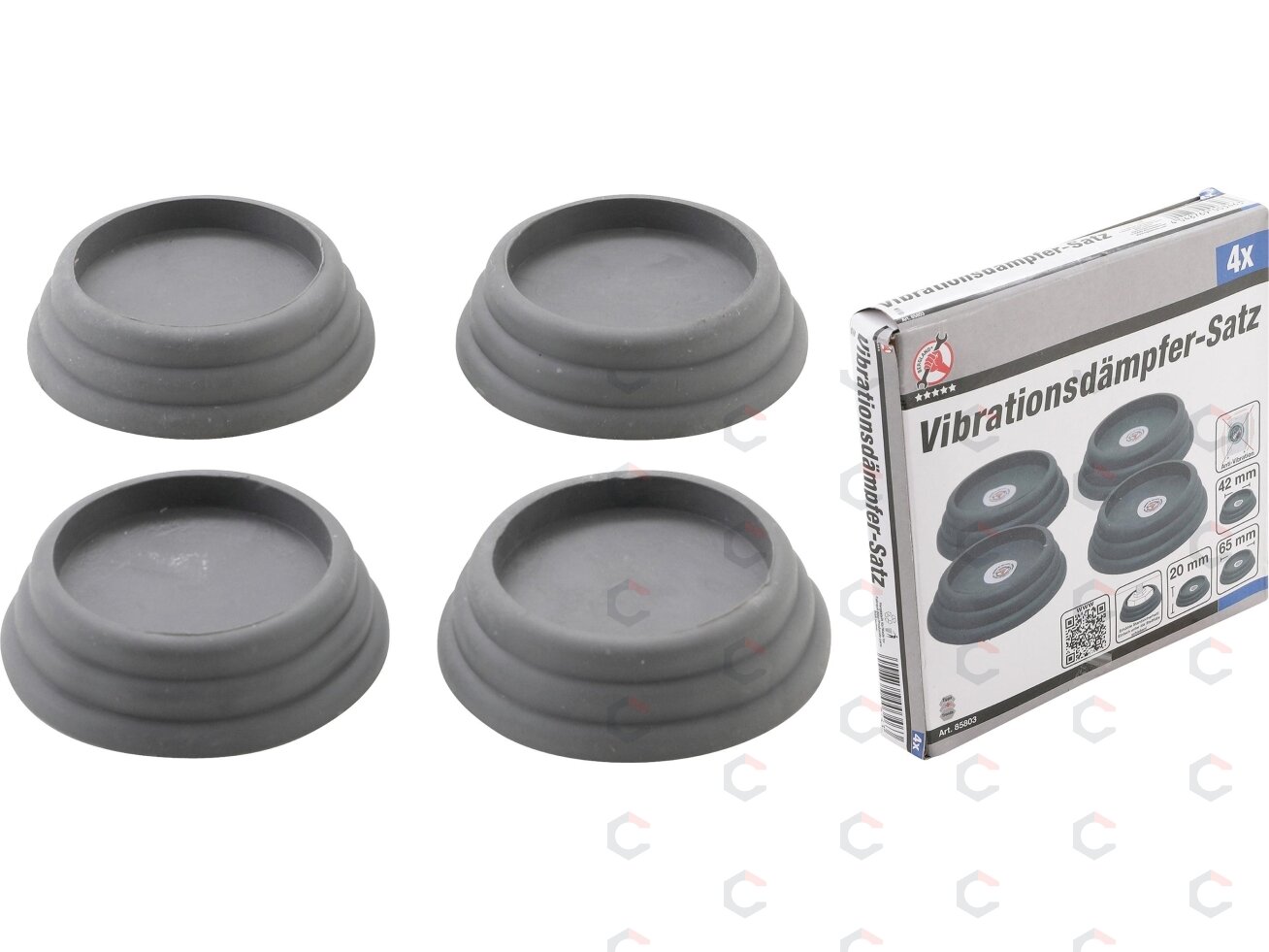 Antivibracinės skalbimo mašinoms kojelės | Ø 65 x 20 mm | 4 vnt. (85803) 2 Antivibracinės skalbimo mašinoms kojelės | Ø 65 x 20 mm | 4 vnt. (85803) 2