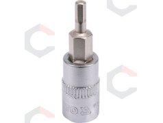 Antgalis įpresuotas į galvutę | 6,3 mm (1/4") | hex šešiakampis 3 mm (YT-04370) Antgalis įpresuotas į galvutę | 6,3 mm (1/4") | hex šešiakampis 3 mm (YT-04370)
